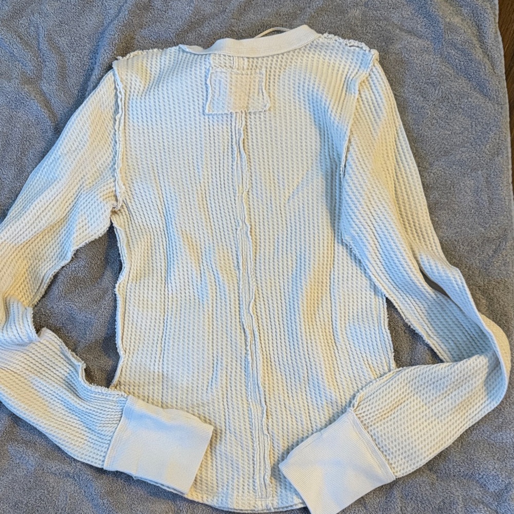 Free People Cream Long Sleeve with Heart and Floral Design - Picture 4 of 4